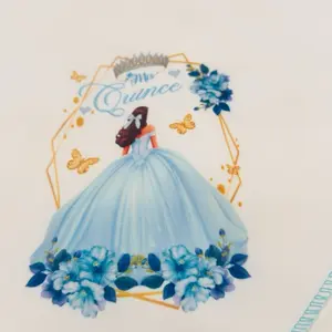 12pcs Quinceanera Napkins 10x10 Inches Polyester Tableware for Quinceanera Celebrations with Elegant Design and Message Cutlery