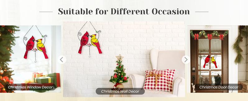 Bird Pattern Stained Glass Suncatcher, Christmas Gift for Bird Lovers, Hanging Indoor Window Decor with Suction Cup, Hangable Art Ornaments Bird Pattern Stained Glass Suncatcher, Christmas Gift for Bird Lovers, Hanging Indoor Window Decor with Suction Cup, Hangable Art Ornaments