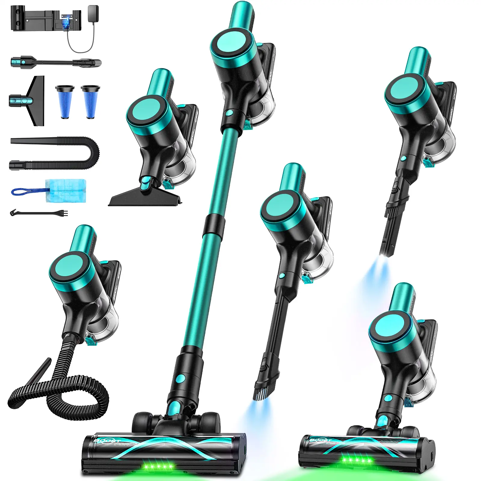 VICEASE Vacuum Cleaner, 500W Powerful Suction, 55min Run Time, Self-Standing, Wall-Mounted Charging, Stick Vacuum Cleaner for Hardwood/Carpet/Pet Hair/Car/ Home Cleaning Tool Rechargeable summerwins,back to school,back to school haul