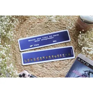Final Fantasy Retro Save Menu Glossy 8" x 2" Bookmark