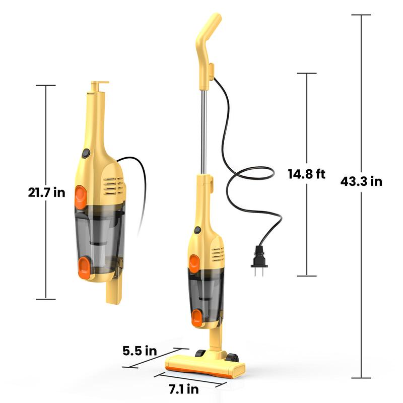 INSE R6X Corded Stick Vacuum, 15KPa Suction with 600W Motor, Ultra-Lightweight Bagless Upright Vacuum with Handheld for Home Hard Floor Carpet Pet Hair Car Cleaning home cleaning tools home appliances Yellow INSE R6X Corded Stick Vacuum, 15KPa Suction with 600W Motor, Ultra-Lightweight Bagless Upright Vacuum with Handheld for Home Hard Floor Carpet Pet Hair Car Cleaning home cleaning tools home appliances Yellow