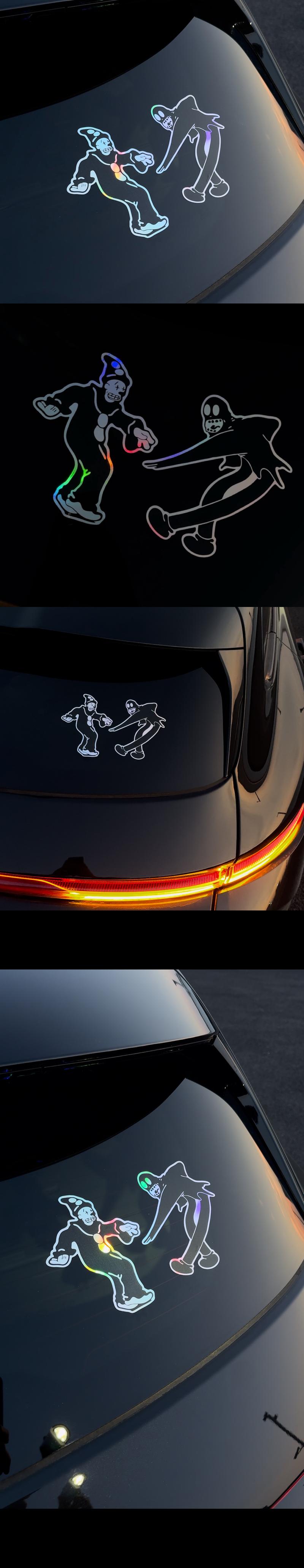 Ghostmane Sticker 5 Inch Holographic Car Window Laptop Vehicle Decoration Truck Decal Unique Design Mesmerizing Effect