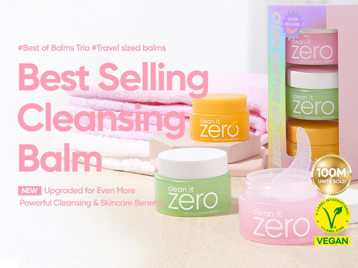 Banila Co Clean it Zero Best of Balms Trio - Cleansing Balm Set - Original, Pore Clarifying, Brightening