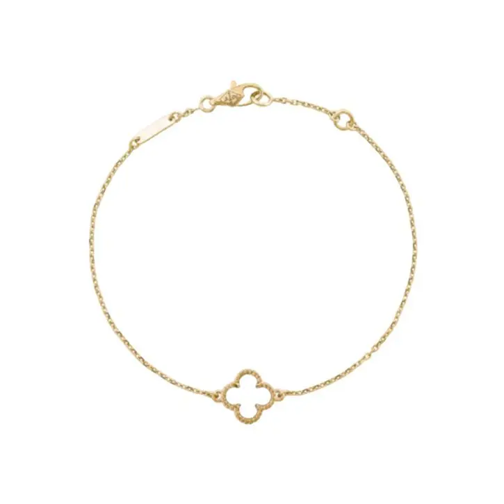 Pre-owned Van Cleef & Arpels Alhambra Bracelet VCARF68800 in 18K White Gold, Standard Size JLP019140 Joyce