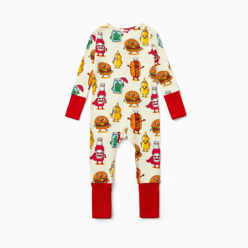 PATPAT Baby Pajama with Bamboo Viscose, Footie Jumpsuit Romper with 2-Way Zipper for Baby Boy Girl Toddler Sleeper Sleepwear