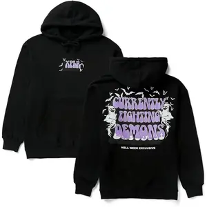 XPLR Sam and Colby Hell Week Fighting Demons HW Halloween Two-Sided Graphic Sweatshirt, XPLR Halloween Movie 2-Sided Pullover Hoodie for Men & Women