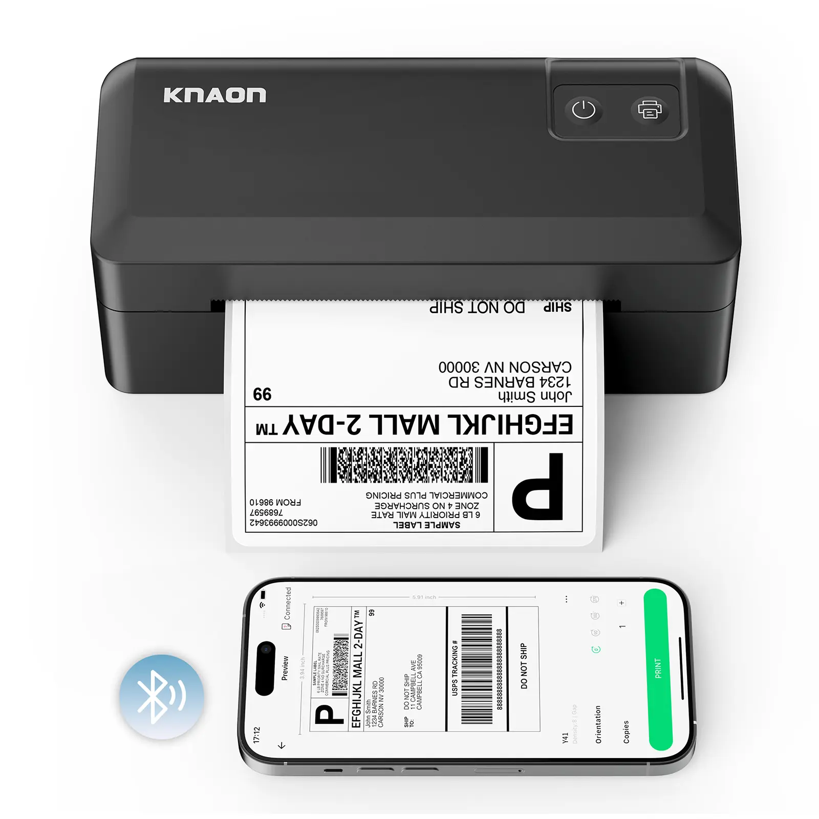 KNAON Shipping Label Printer Bluetooth Thermal Label Printer,Compatible with USPS, Amazon, Shopify, iOS/Android/Windows/Mac,back to school,back to school haul