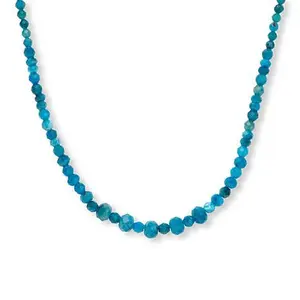 Mine Finds by Jay King Sterling Silver Faceted Neon Apatite Bead 18" Necklace