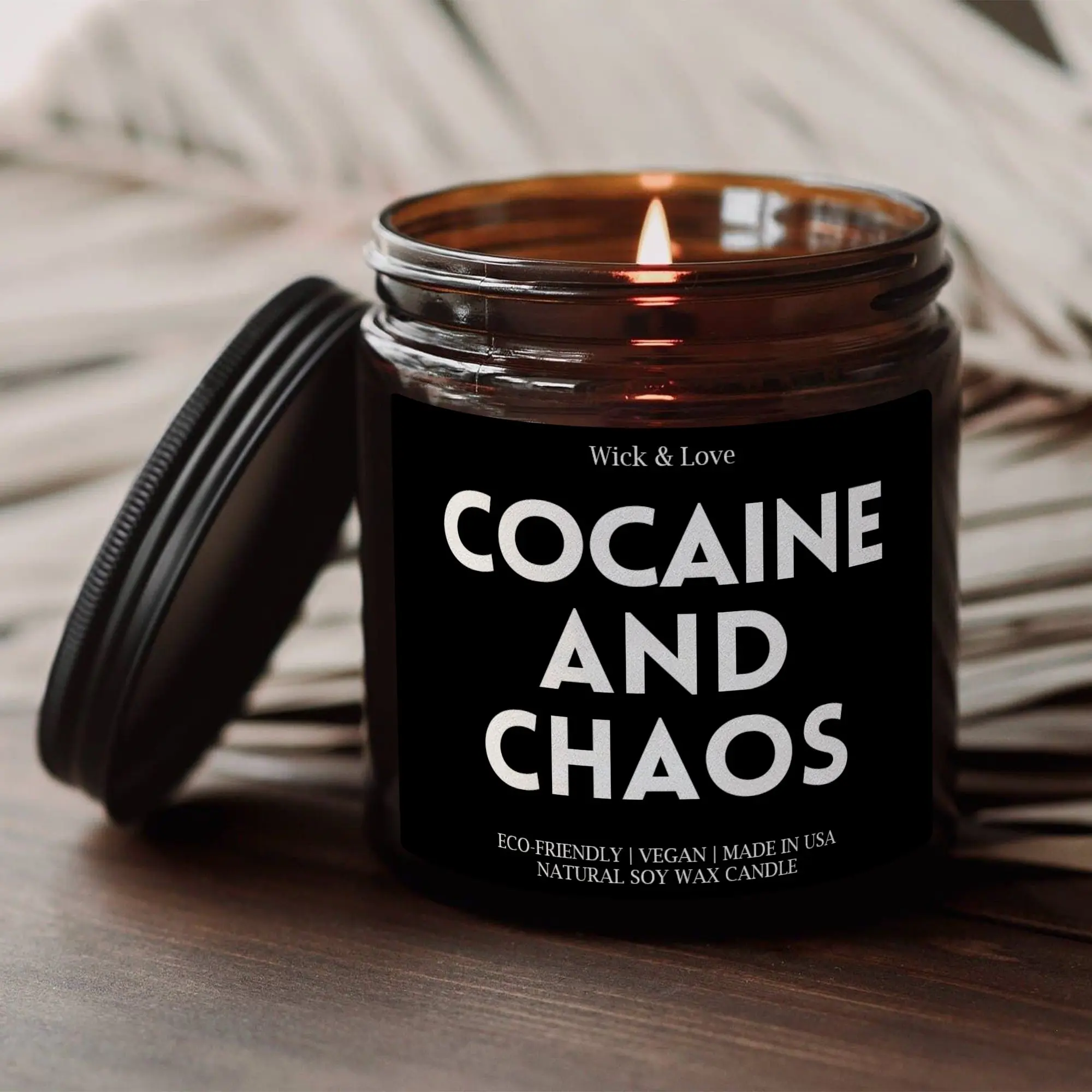 Coca.ine And Chaos Soy Candle | Maximalist Funny Candle | Gift for Loud Personalities