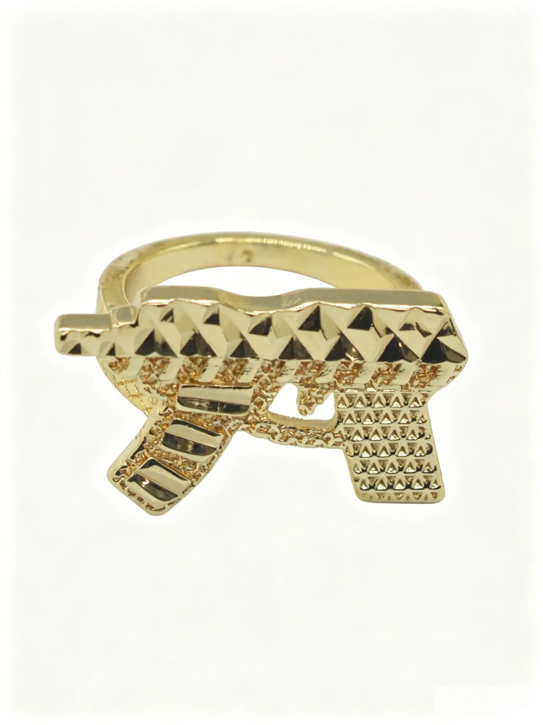14k Gun-Style Ring, Fashion Rings, Beautiful Rings, Unique Rings, Unisex Daily Wear Jewelry, Perfect for Parties and Gifts, Elegant Accessory for Men and Women