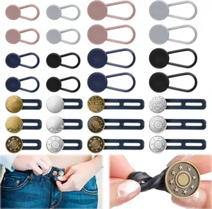 Waist Extender for Jeans, 28 Pcs Button Extenders for Jeans, Pants Button Extender for Women & Men, No Sewing Waistband Extenders 1–1.8 Inches, Women's Accessories
