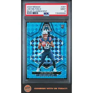 Joe Milton Iii 2024 Panini Mosaic #397 Blue Fluorescent PSA 9 #/15