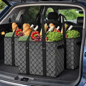 3-Pack Reusable Grocery Bags,Large Grocery Tote Bag Water Resistant Shopping Bags Foldable Grocery Bag for Shopping Clothes,Shoes and Picnic