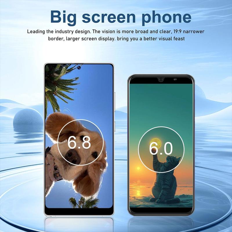 8+256GB Unlocked Smartphone, 6.8" HD+ Display, I24 5G Ultra Unlocked Phone, Built in Pen, 6000mAh Battery /Face ID+Fingerprint Lock/Dual SIM