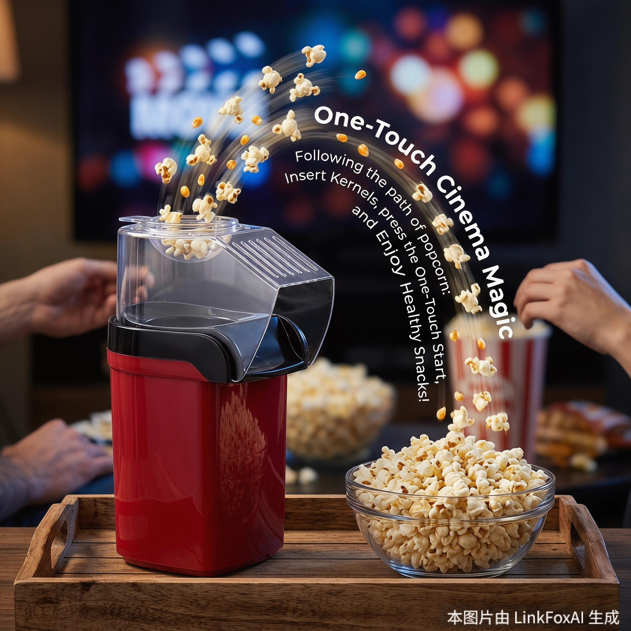 SINCHO 1200W Power Popcorn Maker - Detachable Parts Home Kitchen Gadget, Pops Popcorn in 1 Minute, No Butter Required, Supports Healthy Eating, Ideal for Family Movie Night, Kitchen Gadgets SINCHO 1200W Power Popcorn Maker - Detachable Parts Home Kitchen Gadget, Pops Popcorn in 1 Minute, No Butter Required, Supports Healthy Eating, Ideal for Family Movie Night, Kitchen Gadgets