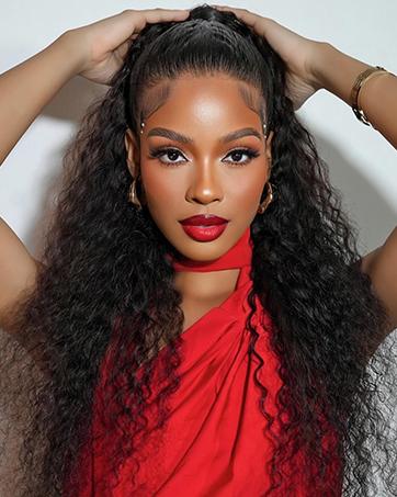 5x5 Glueless Wigs Human Hair Pre Plucked Pre Cut Water Wave 5x5 HD Lace Closure Wigs Human Hair Curly Human Hair Wig 180% Density Wear And Go Glueless Wig