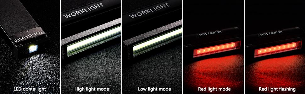 AWEE Tool Gift for Men, 2-Pcs Rechargeable LED Lighting Tools, Barbecue and Outdoor Dining Lights, with Magnetic Base, 360° Rotatable, Multi-Functional Lighting, Suitable for Repairs, Outdoor Activities, Valentine's Day Gifts, Kids' Birthdays, Men's Gifts
