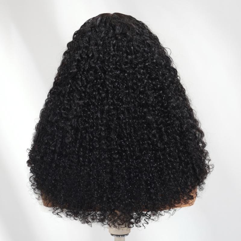【Finger Coil Ends】UNice 180% Density Burmese Curly Wig 7x5 HD Lace Closure Human Hair Wig with Finger Coil Ends Pre Cut Pre Bleached Pre Plucked Natural Scalp for Beginners