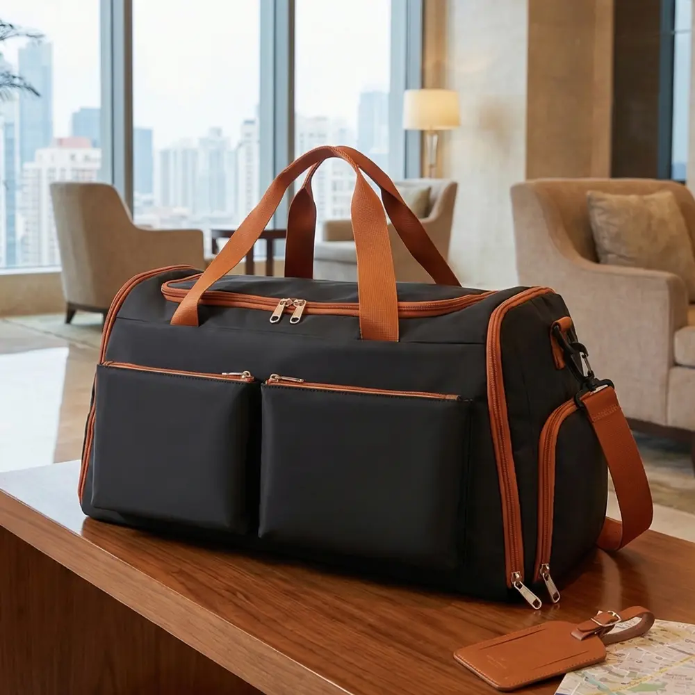 MY5009 Garment Duffel Bag - 44L Large Capacity, TSA-Approved, Waterproof Overnight Travel Lightweight Bag with Garment Compartment & Built-In Organizer, Ideal for Gym & Short Trips