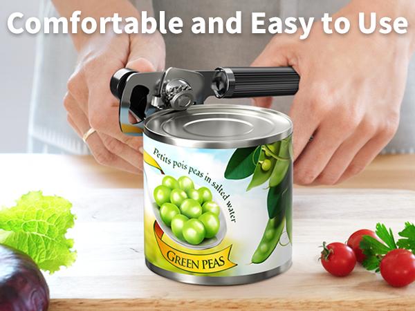 ULTREAN Manual Can Opener / Bottle Opener, Heavy Duty Stainless Steel Smooth Edge Manual Hand Held Handheld Kitchen Utensils Cover