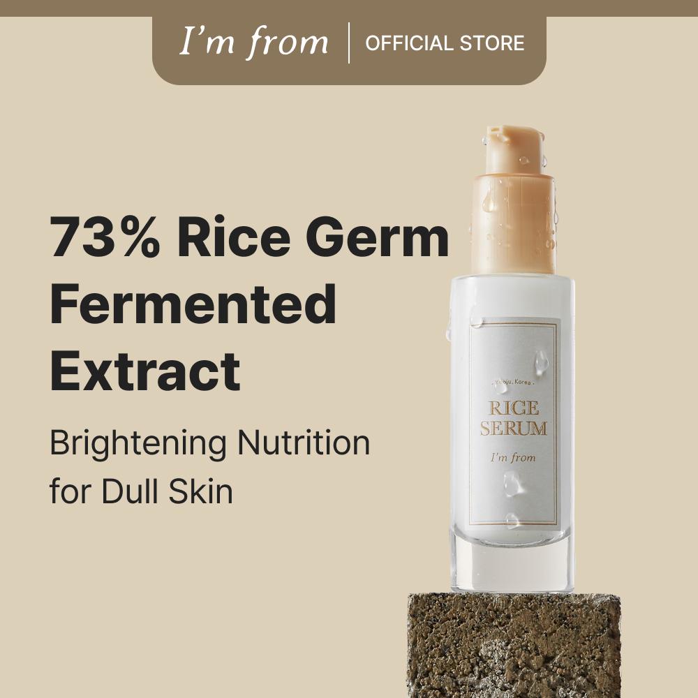 [I'm From Official Shop] Rice Serum, 73% Fermented Rice Embryo Extract | Boost Collagen, Vitality, Supply nutrients to skin Healthy Glow Moisture Skincare Skin Repair Comfort Skincare Korean Moisturizer Hyaluronic Niacinamide Hydrate Hydrating