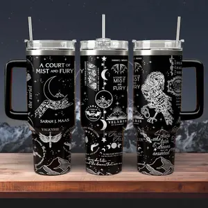 A Court Of Mist And Fury Book Tumbler 40oz, Roses Book Tumbler, Acotar Tumbler, Valentine Gift for Her