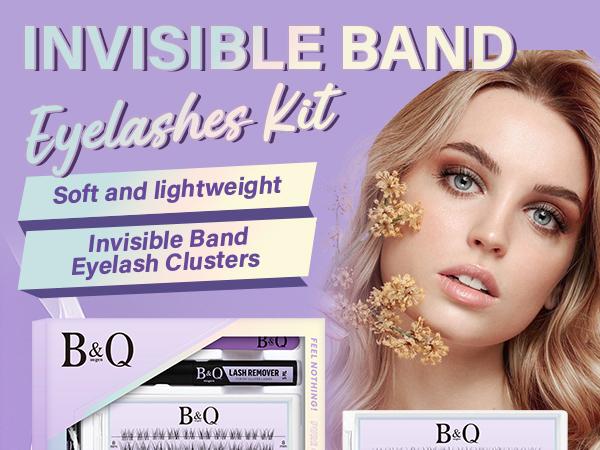 B&Q Flora Kit l Airy Natural Wispy Look,Featherlight Weightless Feel,C Curl Invisible Band 8-18mm Beginner Friendly DIY Eyelash Extensions at Home Makeup Cosmetic Feb Stockup