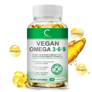 Greenpeople Triple Omega 3-6-9 Vegan Softgels, High absorption Essential Fatty Acid Complex, Omega 3 6 9 Dietary Supplement, 120 Count