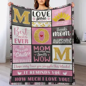 Birthday Gifts for Mom from Daughter Son - Mothers Day Mom Gifts for Valentines Day Christmas - Mother Gift Ideas - Anniversary Romantic Gift for Her Mama Soft Flannel Blanket