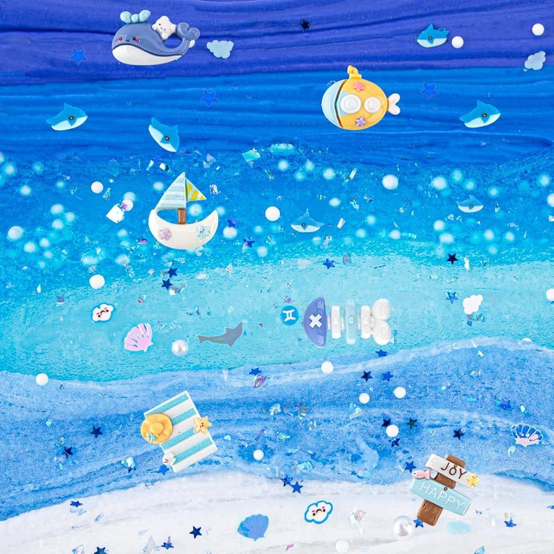 6 Pack Slimes, Blue Slime Kit, Butter Cloud Slime for Boys Girls Ages 8-12,Toys for Girls and Boys, Slime Party Favors Goodie Bag Stuffers, 4 5 6 7 8 9 10 Year Old Girl Birthday Gift Cute Stuff