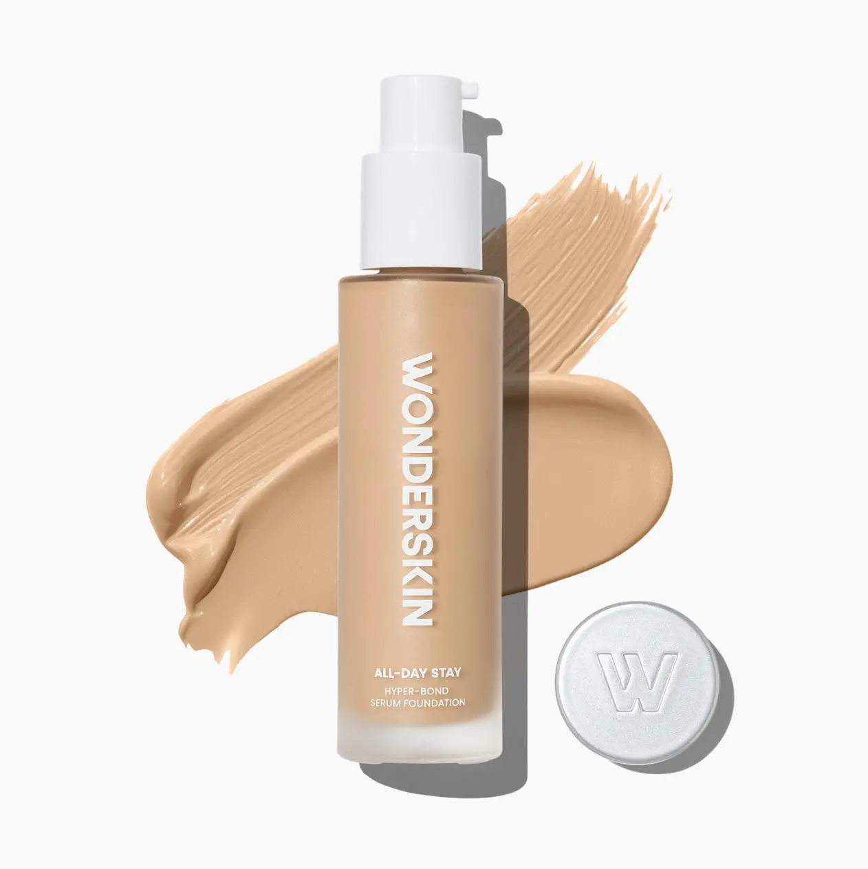 Wonderskin Hyper-Bond Life-Proof Foundation – 24HR Wear, Waterproof, Sweat-Proof, Transfer-Proof, Lightweight Serum Texture with Niacinamide, Peptides & Hyaluronic Acid – Clean, Vegan, Skin-Like Finish in 20 Inclusive Shades