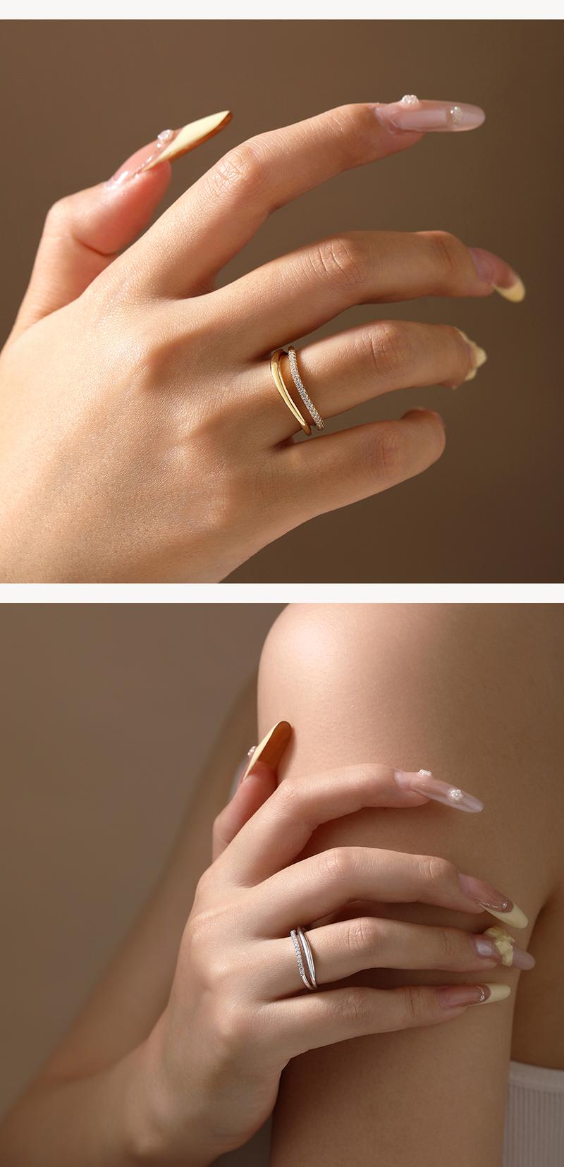 ATTAGEMS Round Cut 2mm D Color Lab-Created Moissanite Ring 925 Sterling Sliver Eternity Band Wedding Engagement Rings for Women Unique Jewelry Gift R287 ATTAGEMS Round Cut 2mm D Color Lab-Created Moissanite Ring 925 Sterling Sliver Eternity Band Wedding Engagement Rings for Women Unique Jewelry Gift R287