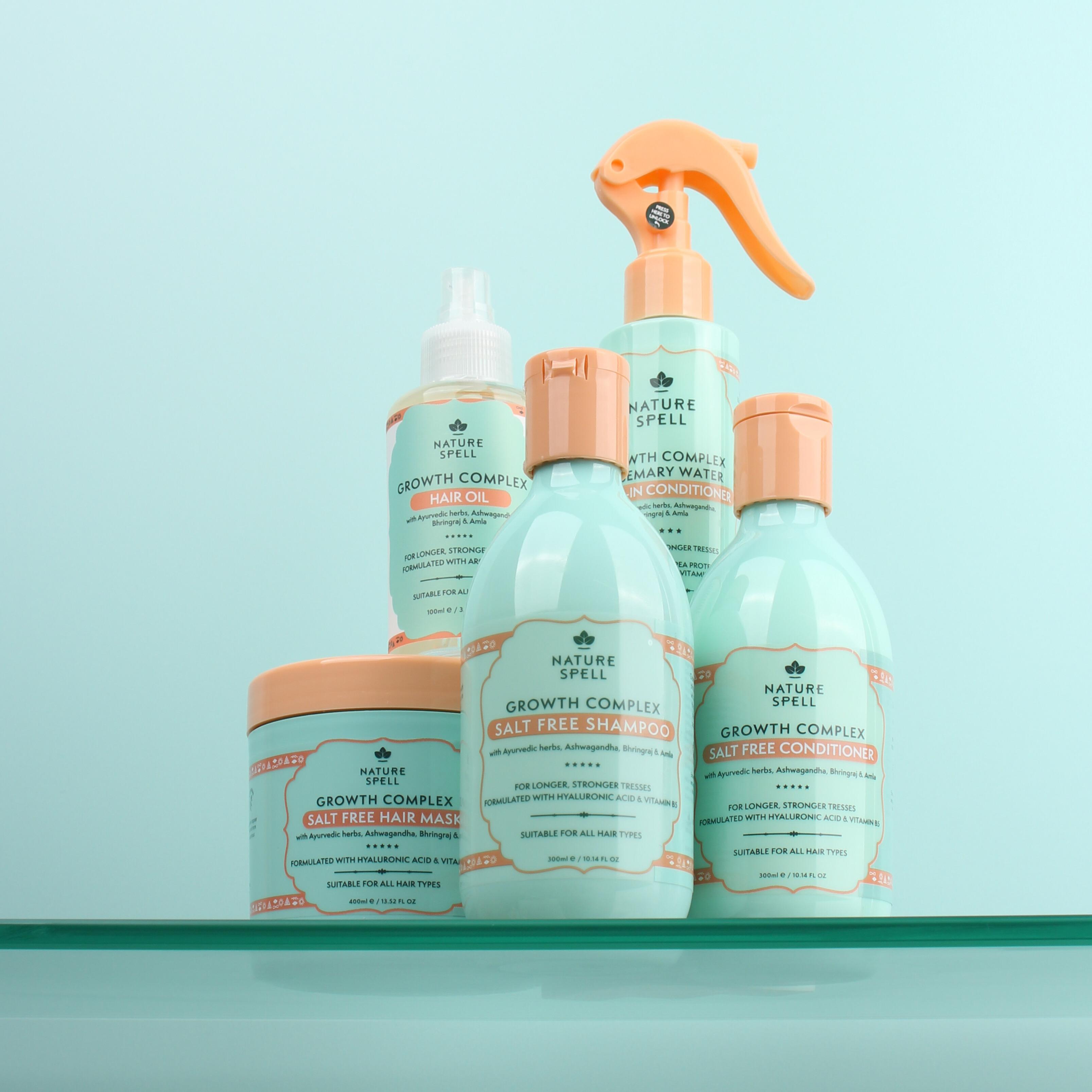 Nature Spell New Growth Complex Collection with Rosemary Water Leave-in conditioner