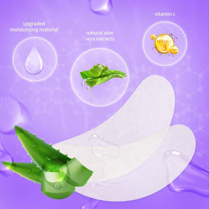 VEYES INC 50Pairs Aloe Extract Under Eye Gel Pads Hydrogel Eye Patch For Eyelash Extension Lint Free Lash Extension Supplies & Beauty Tools