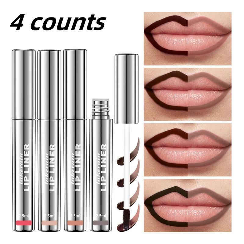 Peel-Off Lip Liner Pen: Non-Sticky, Long-Lasting, Matte Finish Lip Liner with Anti-Cup Staining