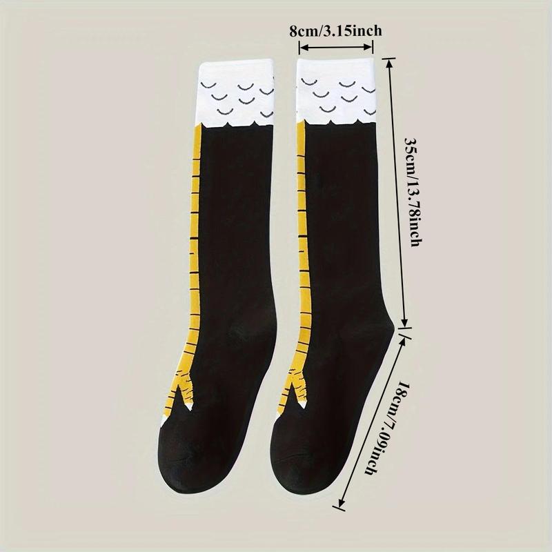 3/6 Pairs of Funny Black Chicken Claw Socks - Unisex, Suitable for Parties, Cosplay and Funny Acting, Fashionable and Fun,durable Knitted Fabric Womenswear