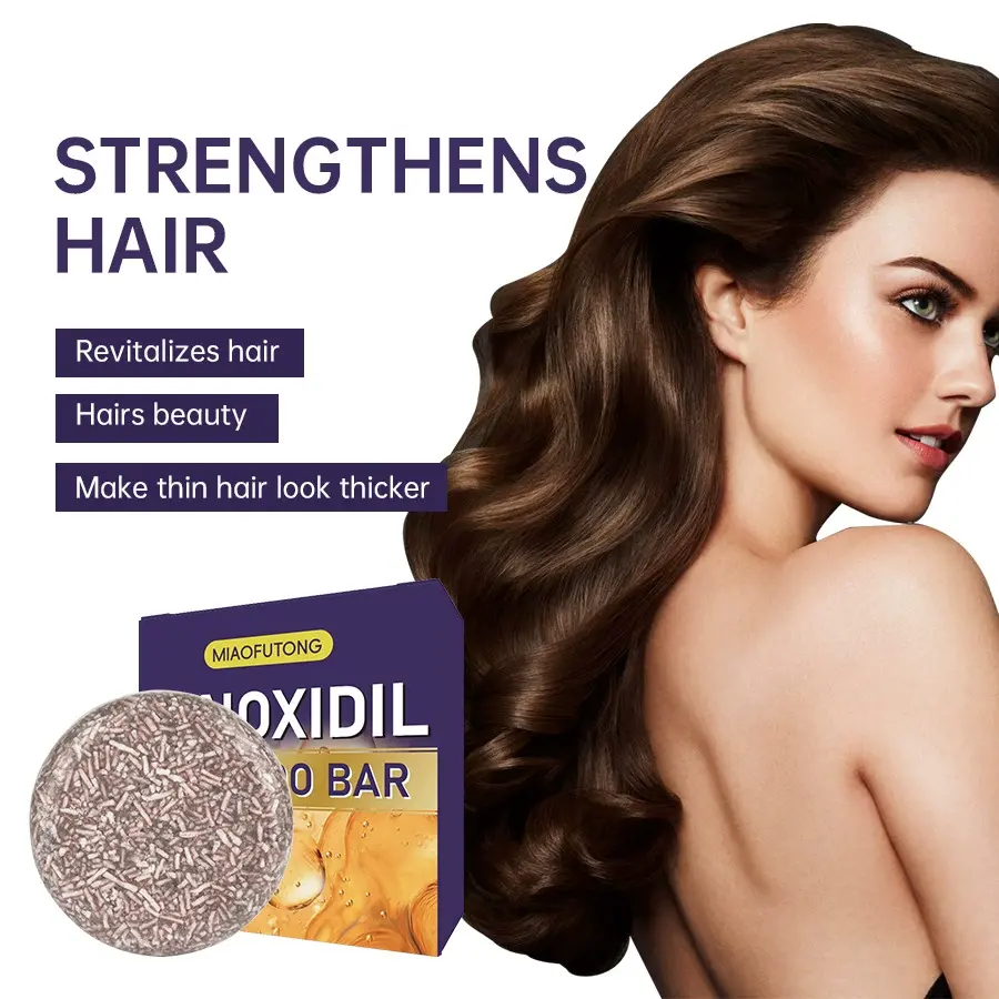 Minoxidil Shampoo Bar | Deep Cleansing Dandruff Relief, Strengthens Hair for Thicker Fuller Look