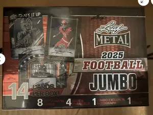2025 Leaf Metal Football Jumbo Hobby Box