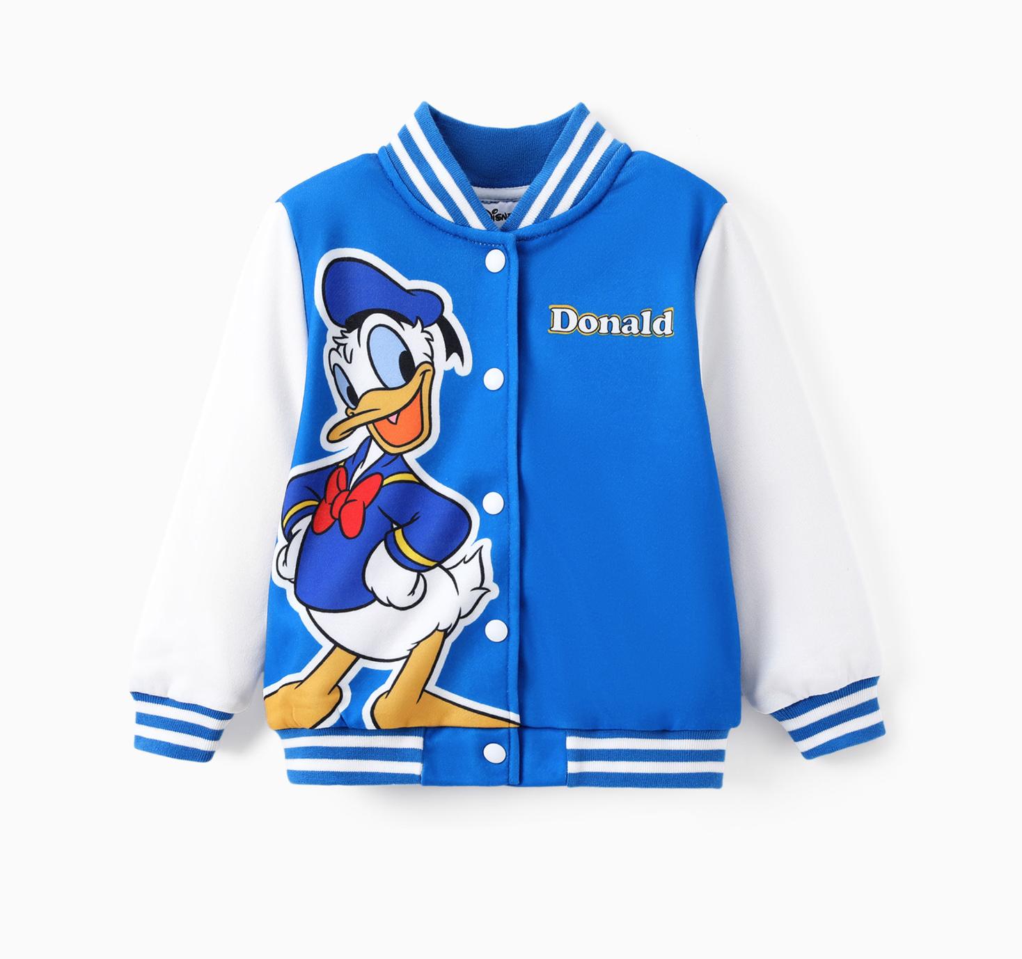 Disney Mickey and Friends Toddler/Kids Girl Letter Print Colorblock Lightweight Bomber Jacket Pink Officially Licensed Kids' Baseball Jackets - Colorful