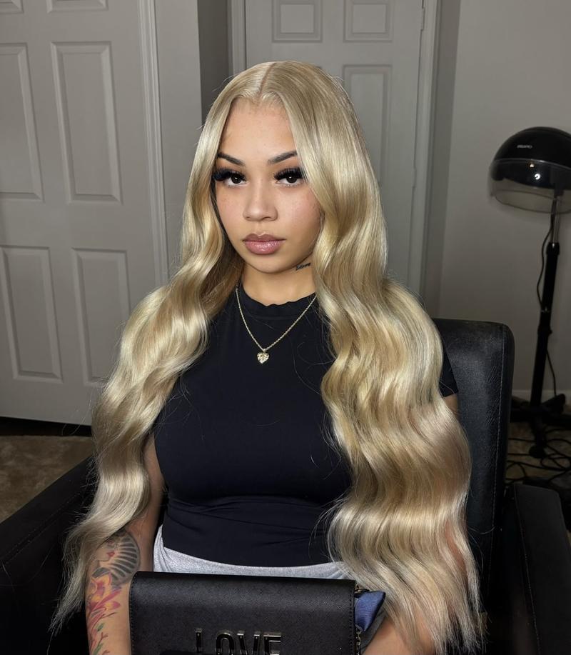 Hot Star 613 Blonde 13x6 HD Transparent Lace Frontal Human Hair Wigs Brazilian Hiar Straight and Body Wave Lace Front Human Hair Wigs 180% Density