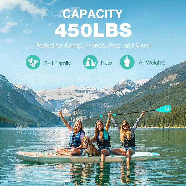 Niphean outdoor Inflatable Stand Up Paddle Board with SUP Accessories, Anti-Slip EVA Deck, 10’6’’ Inflatable Paddleboard for Adults & Youth of All Skill Level