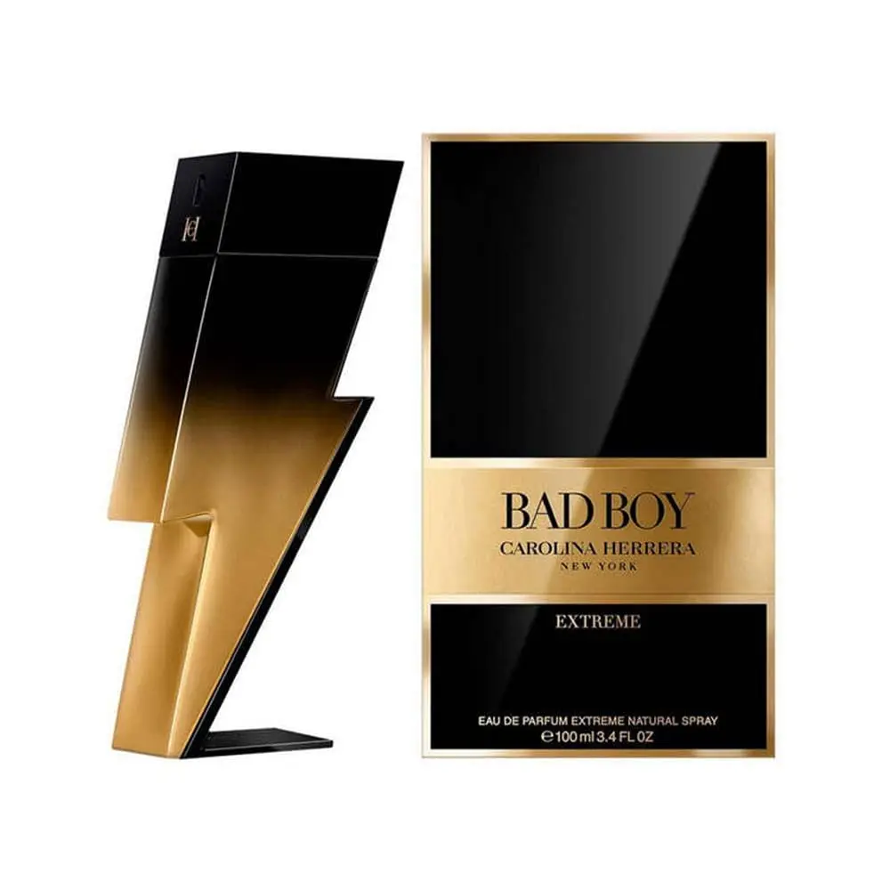 Carolina Herrera Bad Boy Extreme Eau de Parfum 3.4 oz Edp Liquid - Aromatic Luxurious, Bold Woody Fragrances for Men with Cocoa, Ginger, Vetiver - Luxury Cologne, Aromatic Luxurious Fragrance, Male Wear