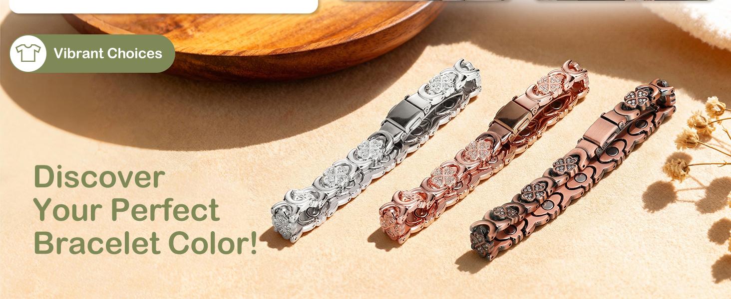 Jecanori Pure Copper Magnetic Bracelet for Women 3500 Gauss Effective Magnets Trendy Stack Bangle Stretch Design Modern Fashion Jewelry Gift SpringStatements Jecanori Pure Copper Magnetic Bracelet for Women 3500 Gauss Effective Magnets Trendy Stack Bangle Stretch Design Modern Fashion Jewelry Gift SpringStatements