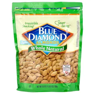 Blue Diamond Almonds, Whole Natural, 25 oz (709 g)