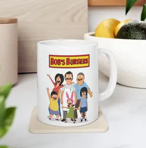 Bob's Burgers Mug | Bob's Burgers Ceramic Mug Cup Tina Louise Linda Bob Gene Belcher Teddy Gift For Her For Him Birthday Valentine's Day