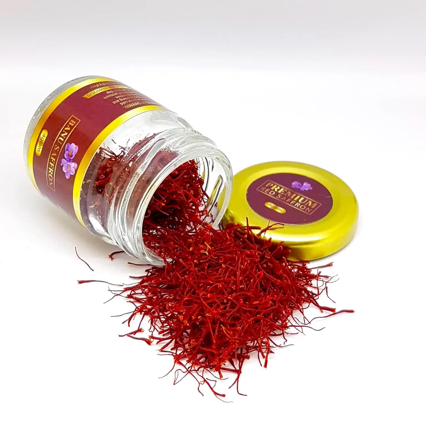 Organic Saffron Threads by Banu Saffron – Award Winning All Red Certified Organic Grade A Saffron, Premium Crocus Sativus Gourmet Spice for Tea, Rice, Paella, Risotto & Cooking - 1 Grams (0.035 Ounce)