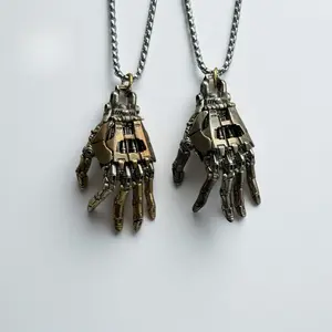 2026 New Cyberpunk Mechanical Hand Pendant Necklace (Vintage Aged Metal Finish) | Articulated Joints | Hip-Hop Fashion | Fashion Jewelry | Birthday & Holiday Gifts | Party Jewelry |