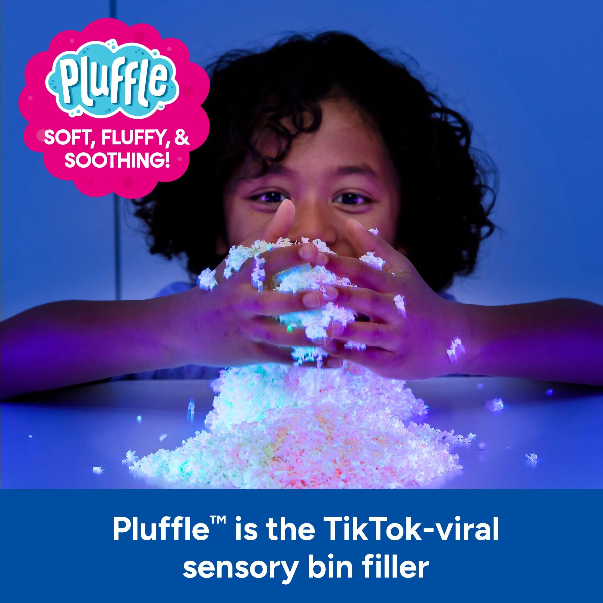 Educational Insights Pluffle for Sensory Bins, Glow-in-the-Dark and Black & White, Set of 2, Slime Alternative,Ages 3+ Educational Insights Pluffle for Sensory Bins, Glow-in-the-Dark and Black & White, Set of 2, Slime Alternative,Ages 3+
