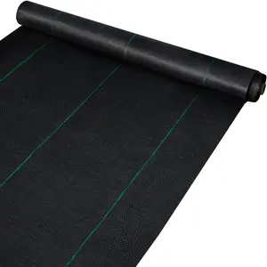 VEVOR 6.5FTx300FT Premium Weed Barrier Fabric Heavy Duty 3.2OZ,  , Woven Weed Control Fabric, High Permeability Good for Flower Bed, Geotextile Fabric for Underlayment, Polyethylene Ground Cover