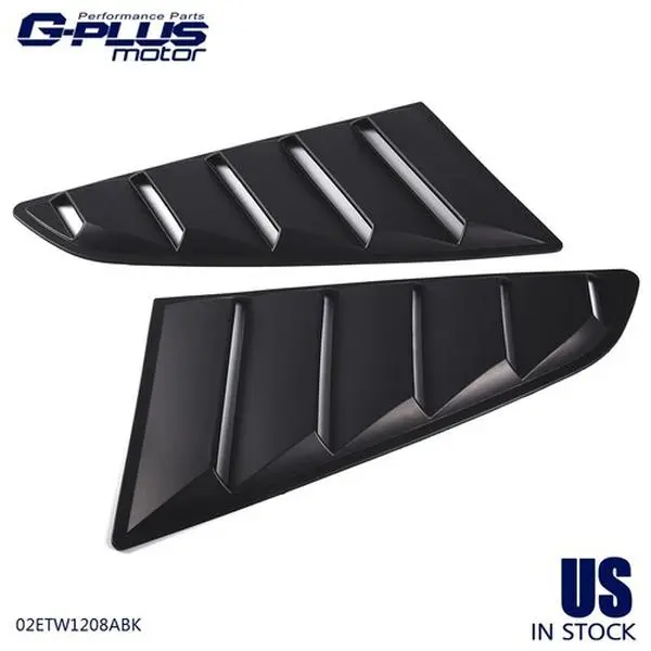 MOTOR GPLUS Vehicle Specific Quarter Side Window Louver Scoop Cover for 2015-2020 Ford Mustang GT V6 (GT V6 1/4 Fit), 1 Pair High-Quality Left Louvers, Enhances Appearance, with Self-Adhesive Double-Sided Tapes
